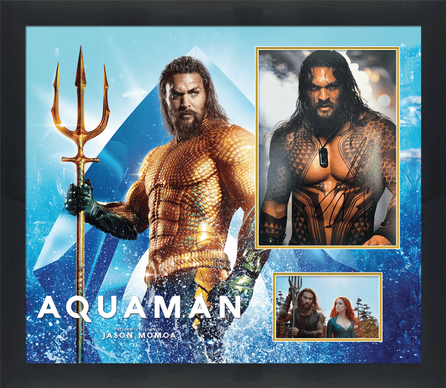 Aquaman Framed Display Signed by Jason Mamoa - Memorabilia Framers Shop